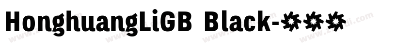 HonghuangLiGB Black字体转换